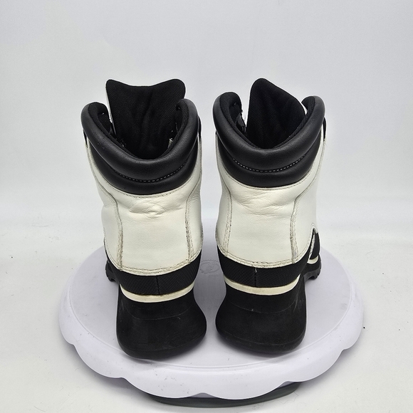 Timberland Shoe Women's 7M Euro Dub Spin Ankle Boots White & Black Leather - Picture 6 of 9